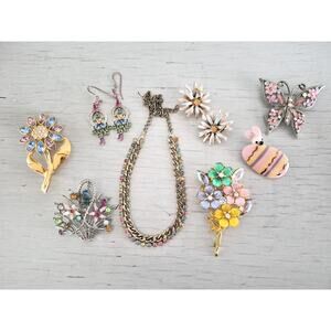 Vintage Spring Pastel Jewelry Lot